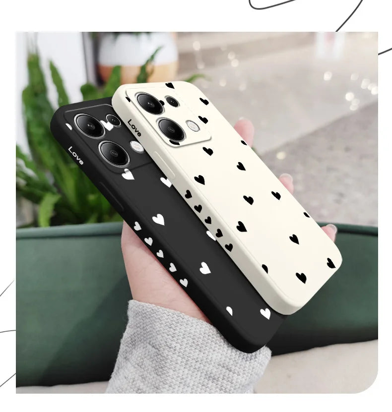 Scatter Love Phone Case For Xiaomi Redmi Note 14 13 12 12S 11 11S 10 10S 9 9S Pro Plus 4G 5G Liquid Silicone Cover