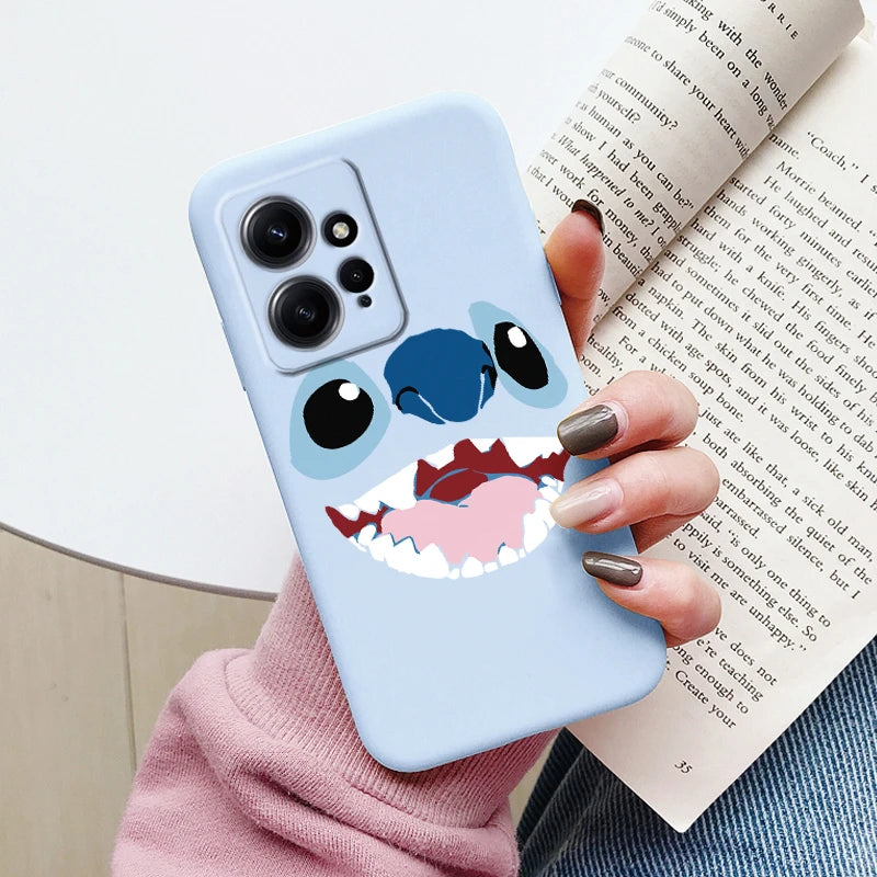 Super Cute Stitch Love?Shell For Redmi Note 12 4G Case Soft Cartoon Anime Cover TPU Couple Fundas For Xiaomi Redmi Note12 Capa