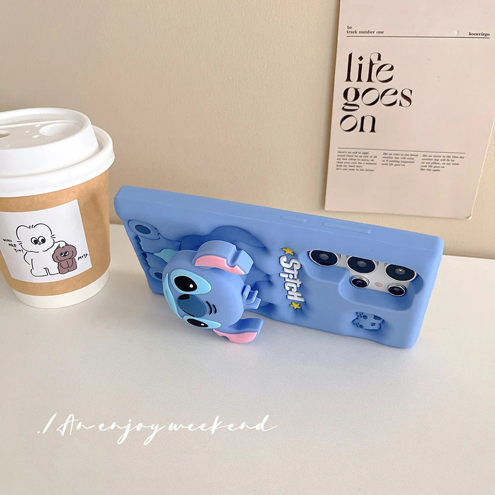 Stitch Case Soft Holder Cover For Samsung Galaxy A12 A13 A15 A24 A25 A30S A32 A51 A53 A54 S20 S21 S22 S23 S24 FE Plus Ultra 5G