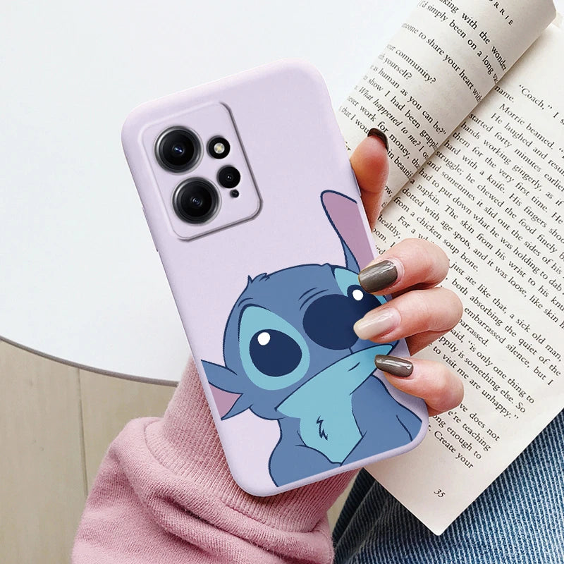 Super Cute Stitch Love?Shell For Redmi Note 12 4G Case Soft Cartoon Anime Cover TPU Couple Fundas For Xiaomi Redmi Note12 Capa