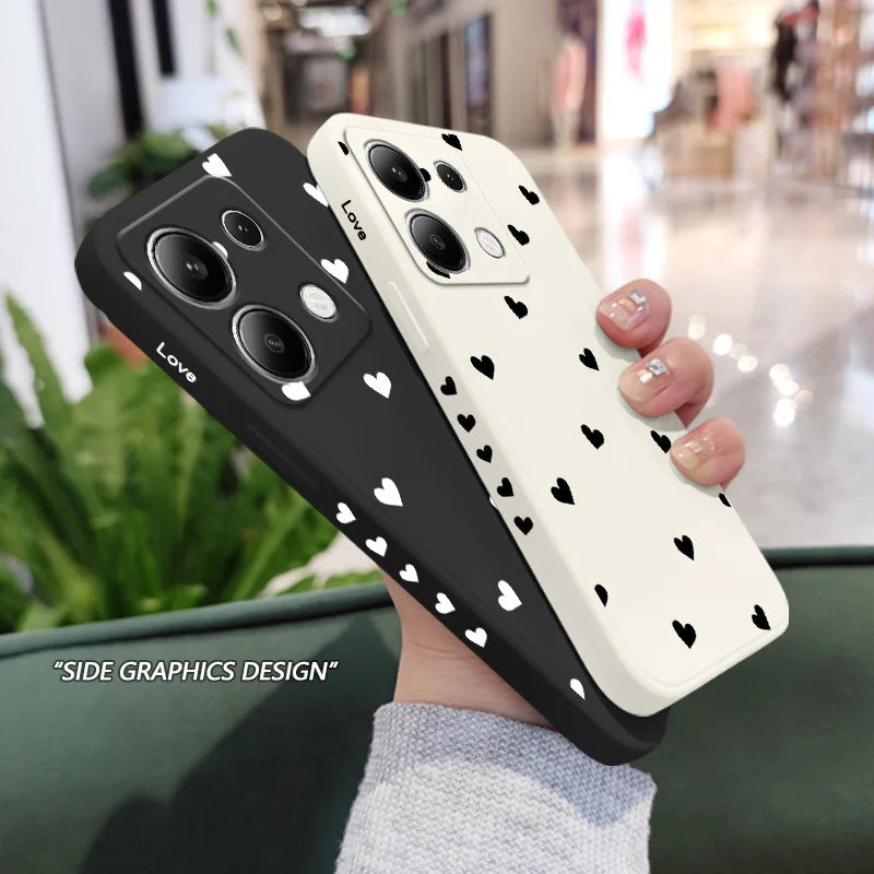 Scatter Love Phone Case For Xiaomi Redmi Note 14 13 12 12S 11 11S 10 10S 9 9S Pro Plus 4G 5G Liquid Silicone Cover