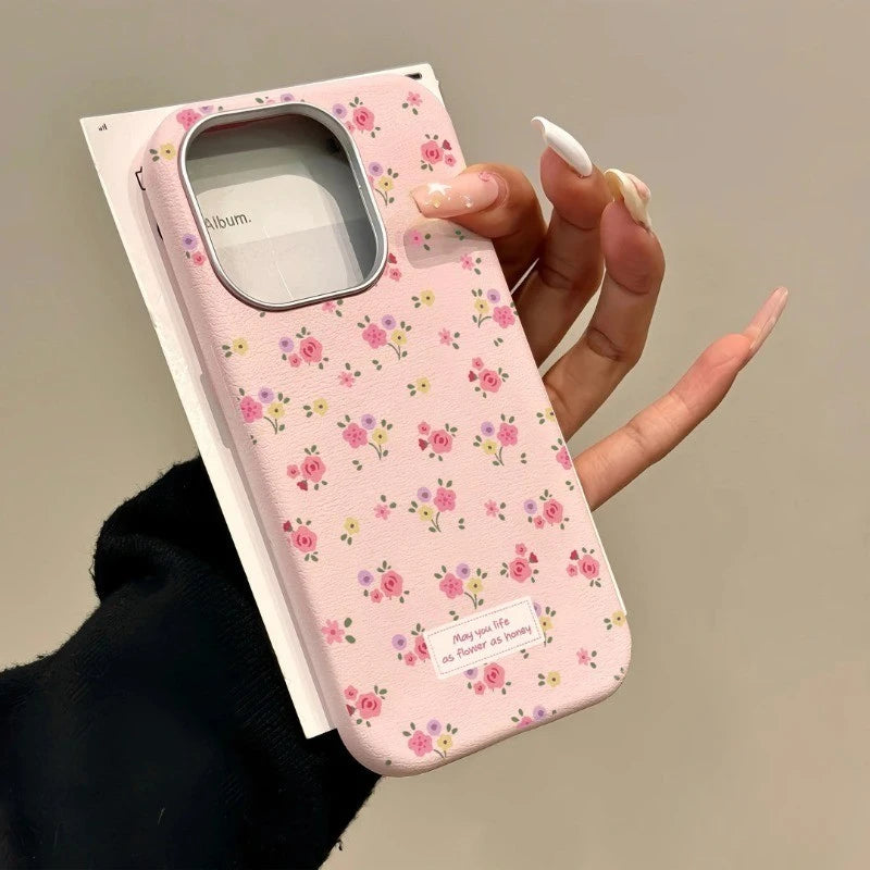 For Vivo V27 V27E V25 V25E Pro V23E V21E V17 Russia Neo T3 Lite T3X T2X Phone Case Elegant Spring Leather Cute Flower Soft Cover