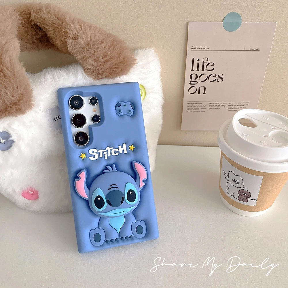 Stitch Case Soft Holder Cover For Samsung Galaxy A12 A13 A15 A24 A25 A30S A32 A51 A53 A54 S20 S21 S22 S23 S24 FE Plus Ultra 5G