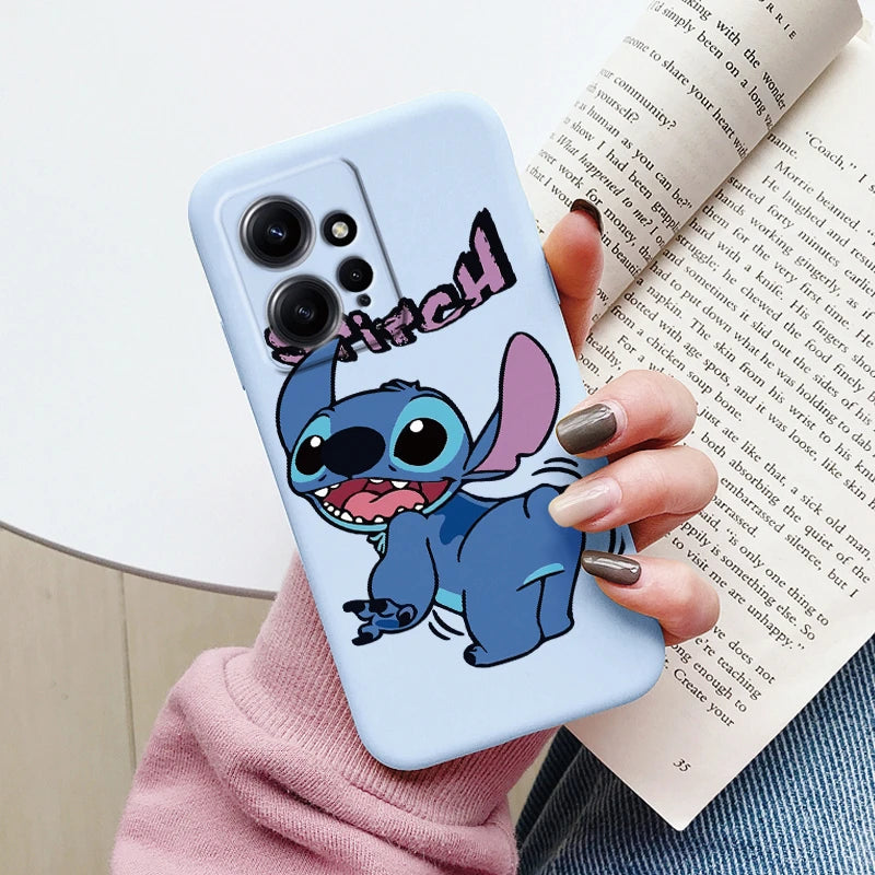 Super Cute Stitch Love?Shell For Redmi Note 12 4G Case Soft Cartoon Anime Cover TPU Couple Fundas For Xiaomi Redmi Note12 Capa