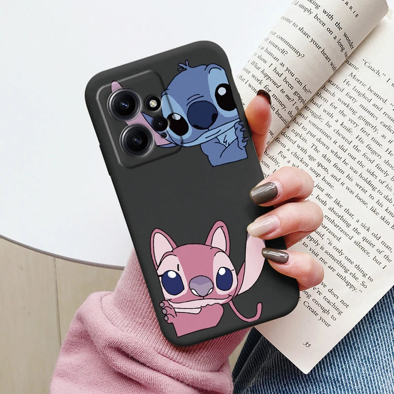Super Cute Stitch Love?Shell For Redmi Note 12 4G Case Soft Cartoon Anime Cover TPU Couple Fundas For Xiaomi Redmi Note12 Capa