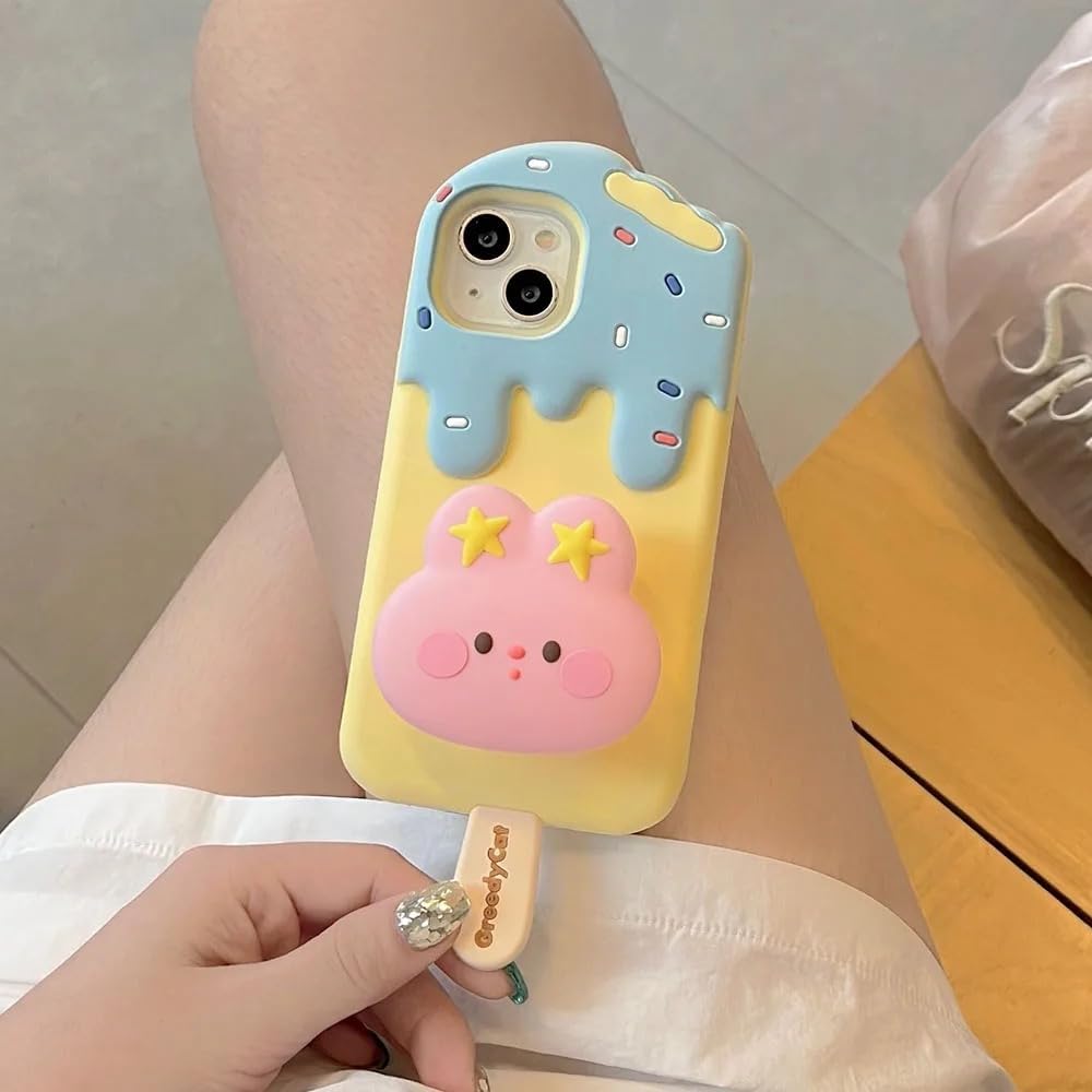 فكرة Fekra Silicone Case 3D Candy Shapes For iPhone 15 Pro max|15 Pro|15|14 Pro Max|14 Pro|14/13|13 Pro max|13 Pro|12 Pro max|12/12Pro|11 Pro max|11 Pro/11 (Ice cream, iphone 15 pro max)