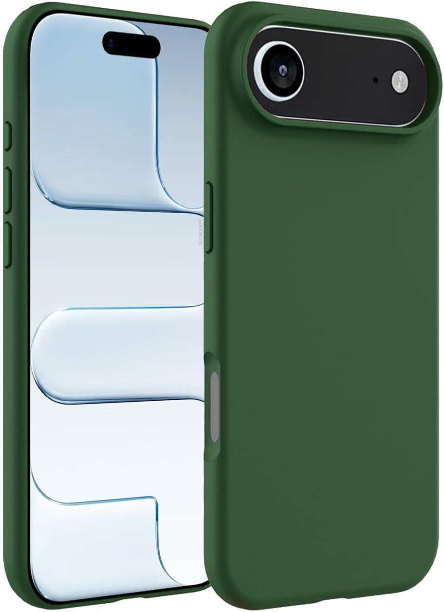 Next Store Silicone Case Compatible with iPhone 17 Series, Ultra Slim Shockproof Protective Phone Case with Soft Microfiber Lining, Anti-Scratch Camera Protection (Green, iPhone 17)