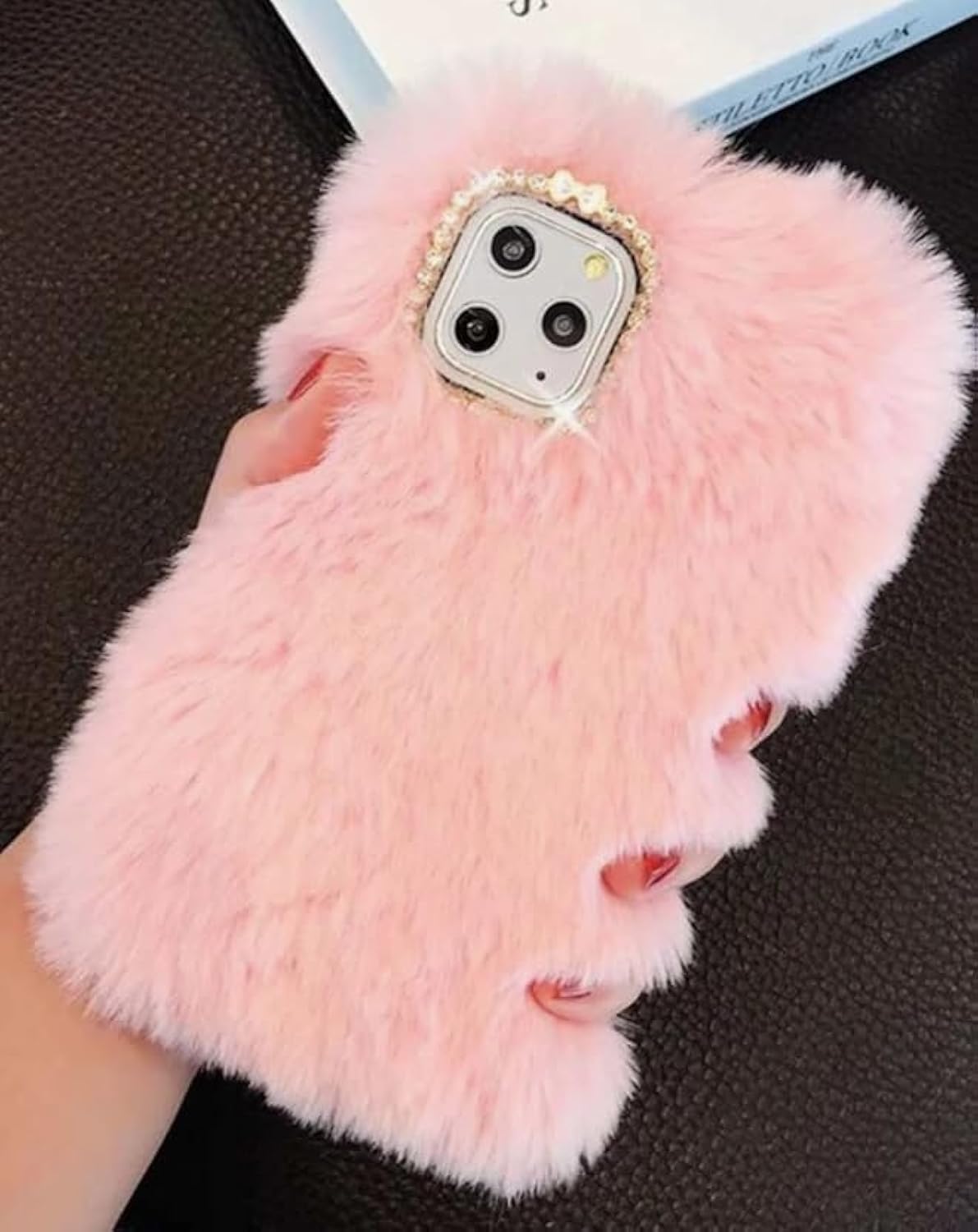 Case cover Rhinestone Decor Fluffy Case Compatible IPhone15 pro max
