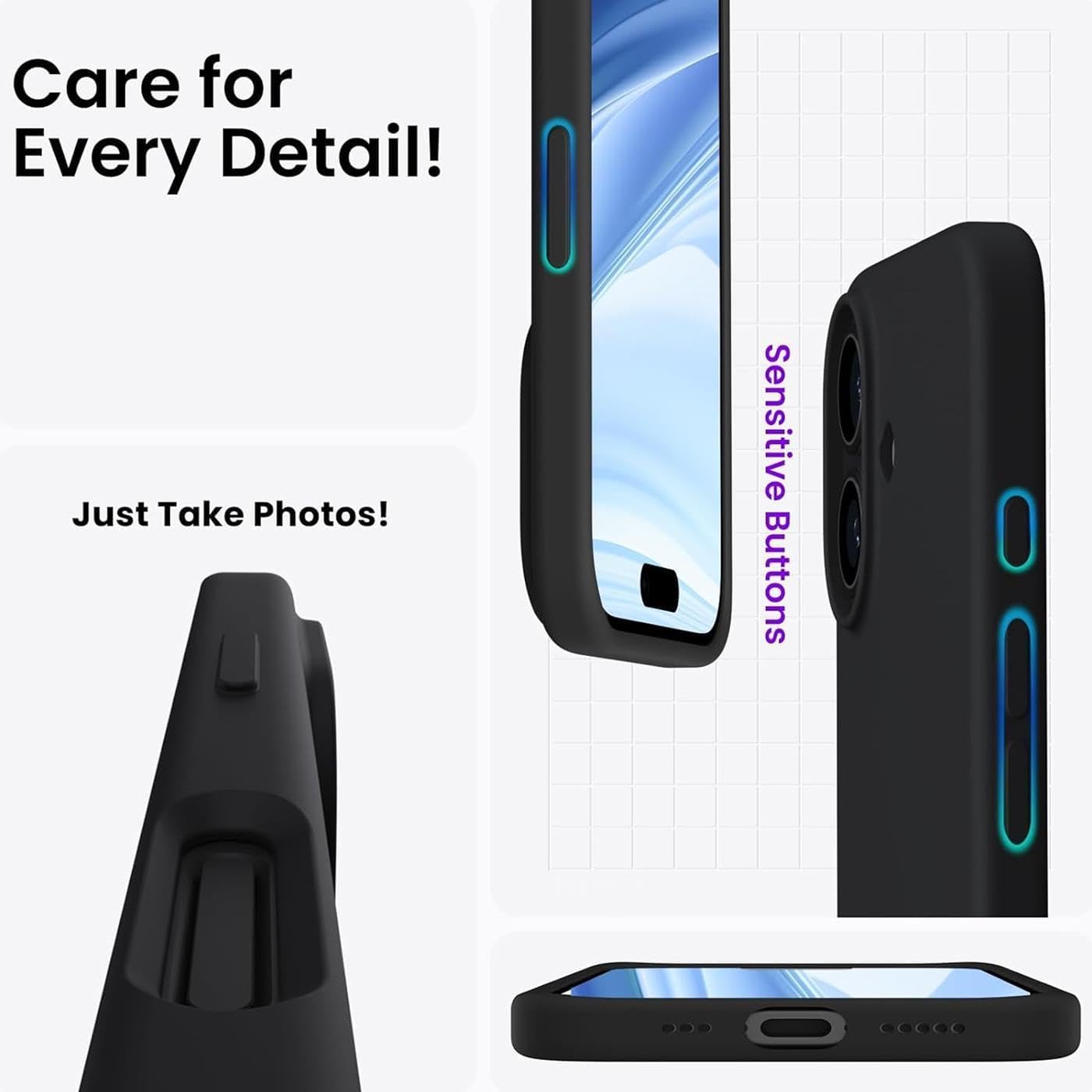 Next Store Silicone Case Compatible with iPhone 17 Series, Ultra Slim Shockproof Protective Phone Case with Soft Microfiber Lining, Anti-Scratch Camera Protection (Green, iPhone 17)