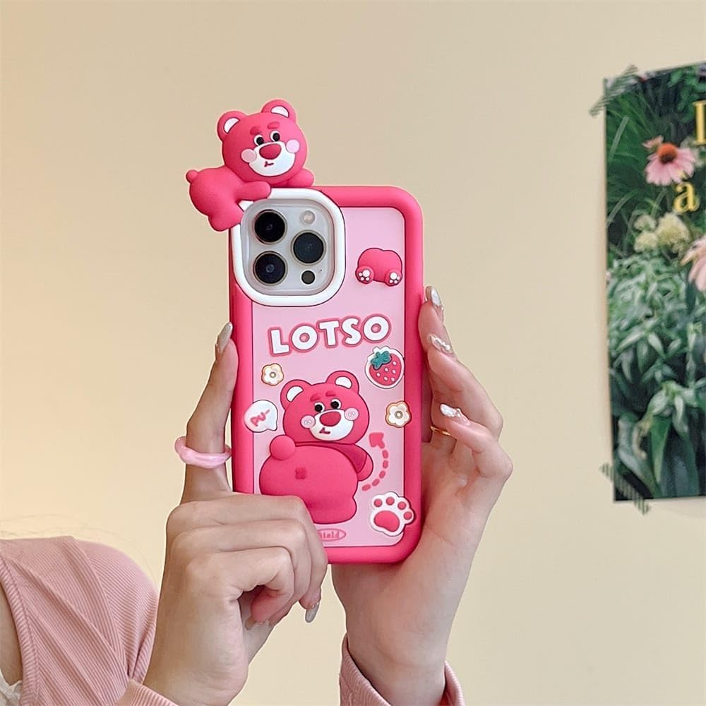 Next store 3D Cartoon Silicone Case Compatible with iPhone 14 Pro Max Cute Cartoon Animal Character Anti-Fall Silicone Protective Cover (iPhone 14 Pro Max) (Style 13)