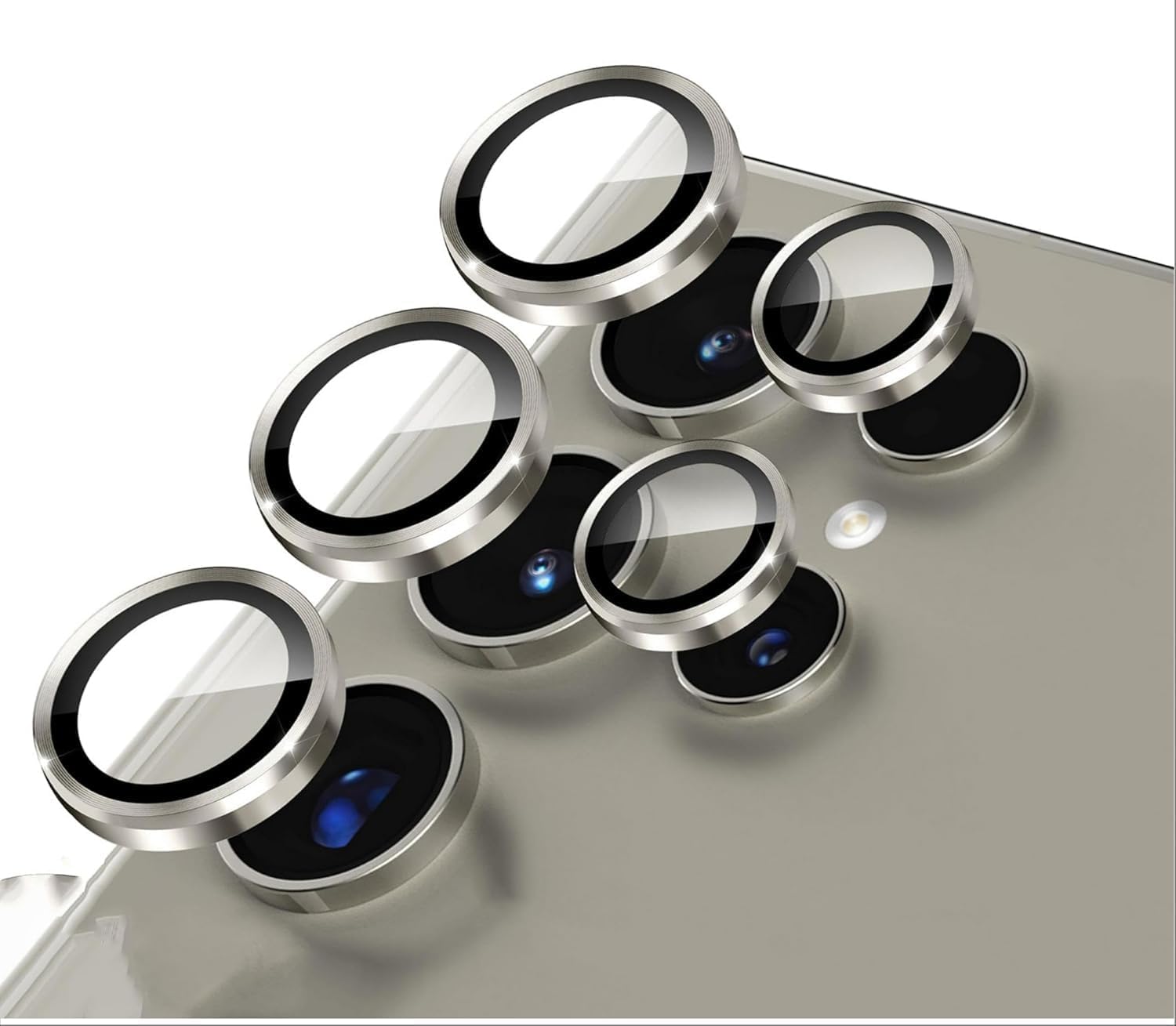 Grabist for Samsung Galaxy S25 Ultra,Camera Lens Protector, 9H Tempered Glass & Ultra-Thin Aluminum Alloy Individual Lens Screen Protective, case friendly Cover for Samsung S25 Ultra (TITANIUM Gray)