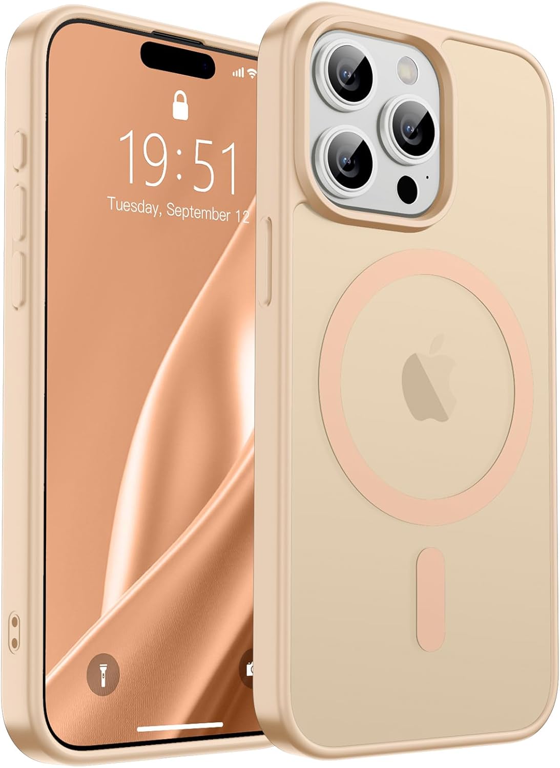 SUPFINE Magnetic for iPhone 14 Case & iPhone 13 Case (Compatible with MagSafe)(Military Grade Drop Protection) Translucent Matte Shockproof Phone Cover,Black