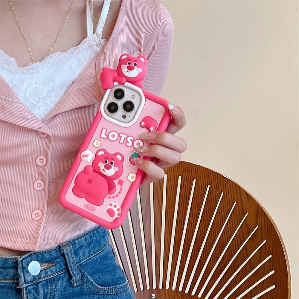 Next store 3D Cartoon Silicone Case Compatible with iPhone 14 Pro Max Cute Cartoon Animal Character Anti-Fall Silicone Protective Cover (iPhone 14 Pro Max) (Style 13)