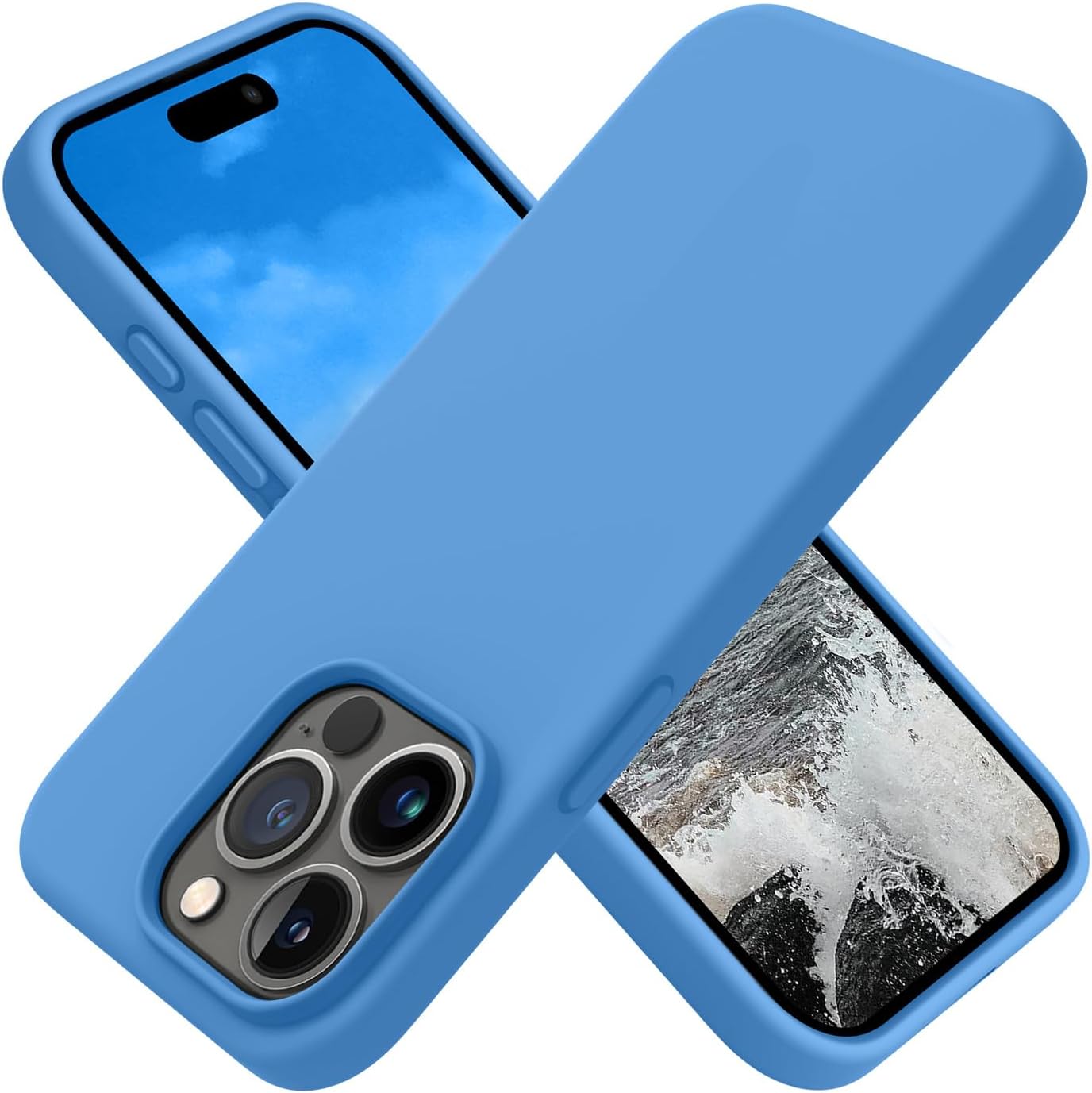 OTOFLY Compatible with iPhone 15 Pro Max Case, Silicone Shockproof Slim Thin Phone Case for iPhone 15 Pro Max (6.7 inch), (Lilac Purple)