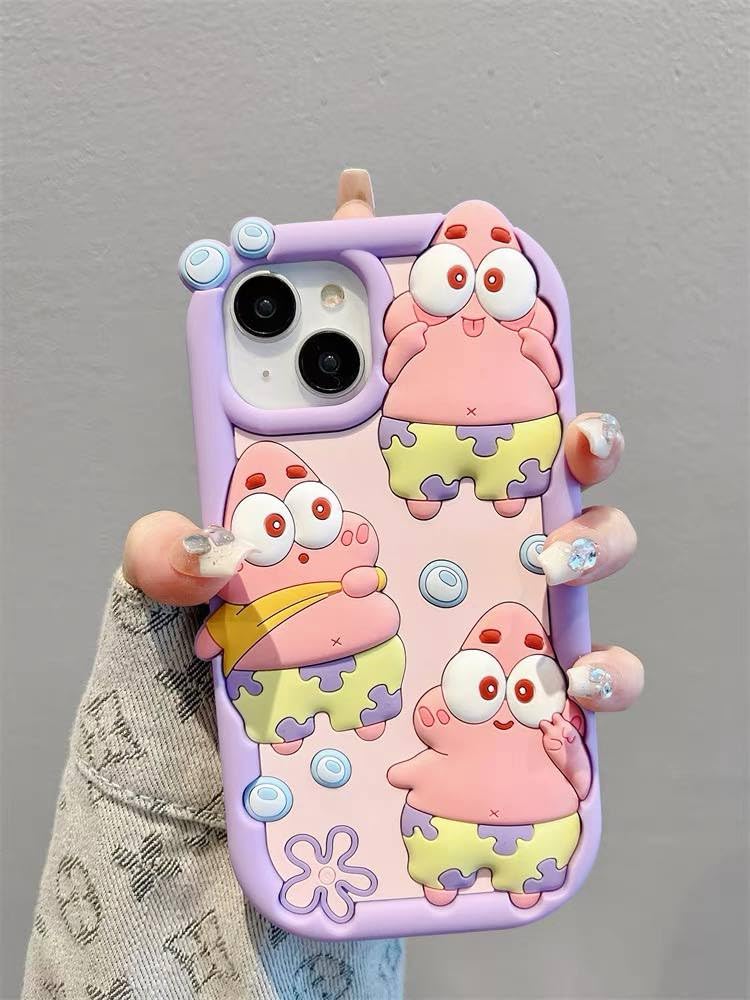 Fekra Silicone Case 3D Cartoon Soft Cover For iPhone 15 Pro max| 15 Pro| 15| 14 Pro Max| 14 Pro| 14/13 | 13 Pro max| 13 Pro| 12 Pro max | 11 Pro max| 11 Drop-proof (patrick Lilic, iPhone 12 Pro max)