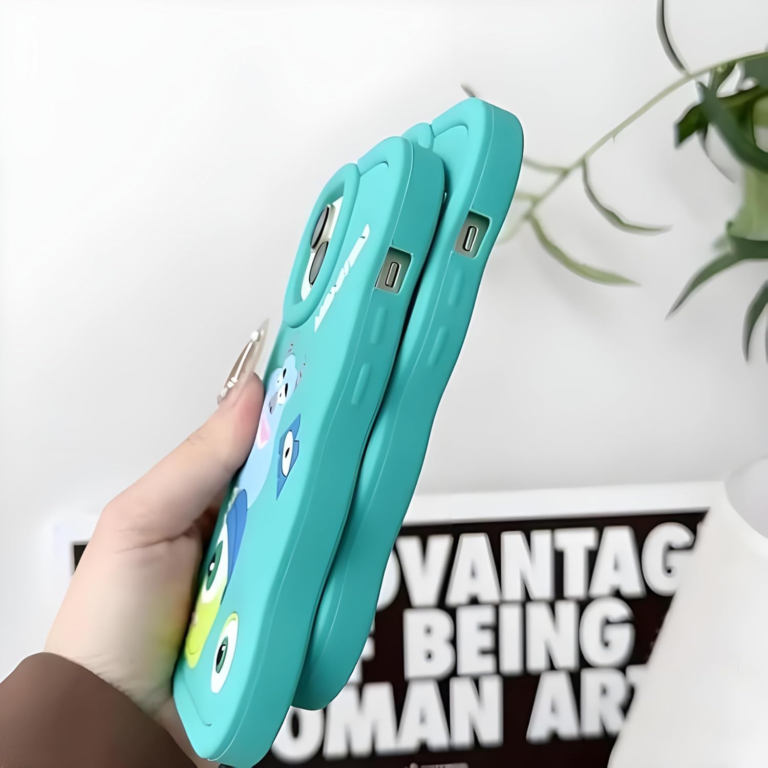 Ecosystem Stylish 3D Cartoon Case Compatible for iPhone 11, All-Round Protection, Anti-Slip, Scratch-Resistant, and Fun Aesthetic Cover (Monst!rs)