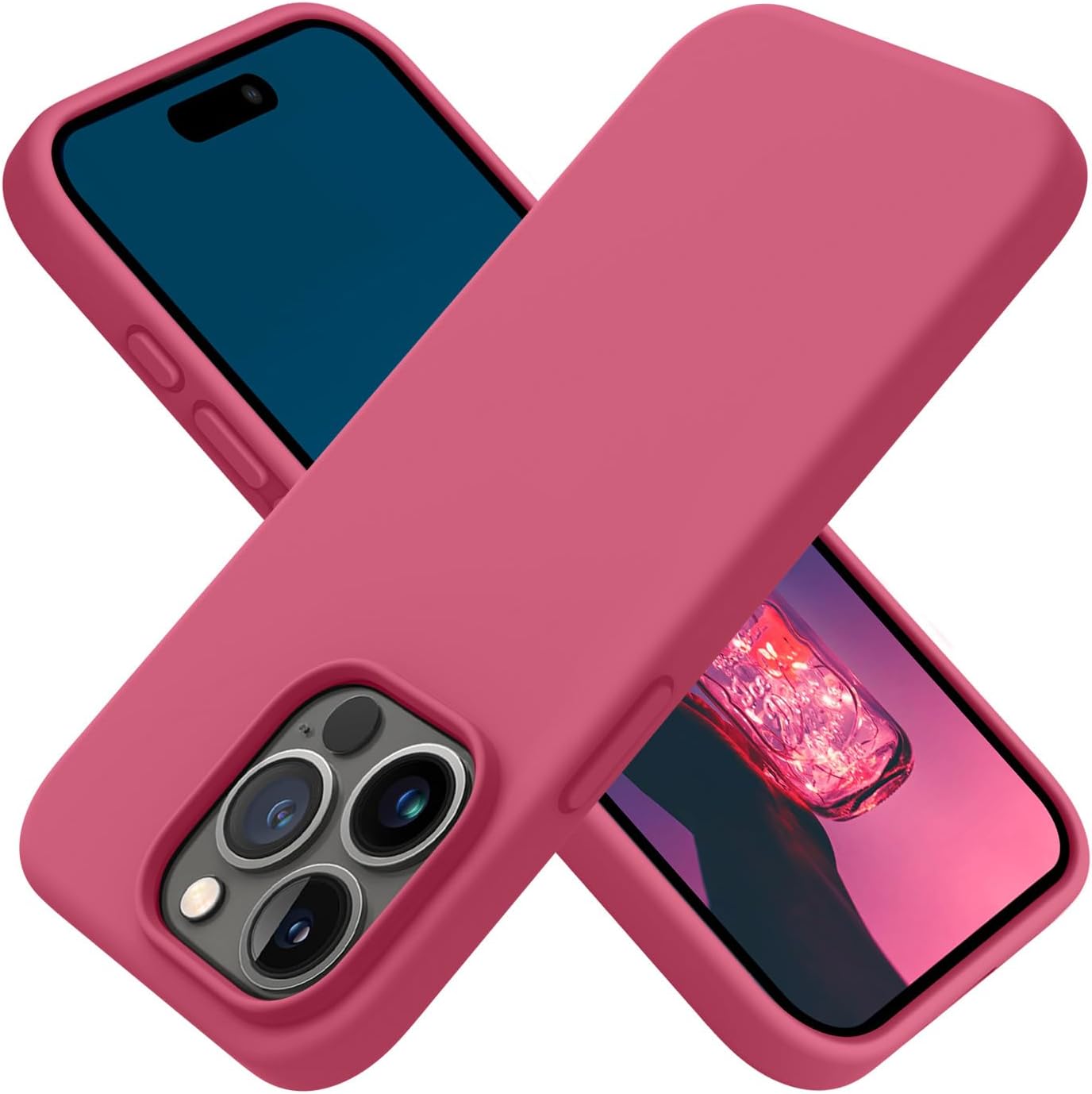 OTOFLY Compatible with iPhone 15 Pro Max Case, Silicone Shockproof Slim Thin Phone Case for iPhone 15 Pro Max (6.7 inch), (Lilac Purple)