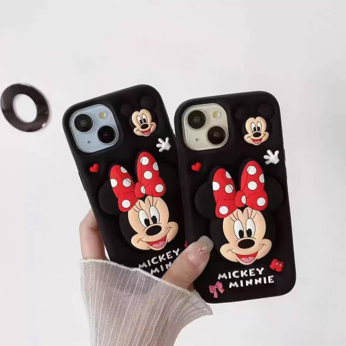 Ecosystem 3D Cartoon Case for iPhone 14 Pro Max / 15 Pro Max, All-Round Protection, Anti-Slip Cover (Happy Bear)