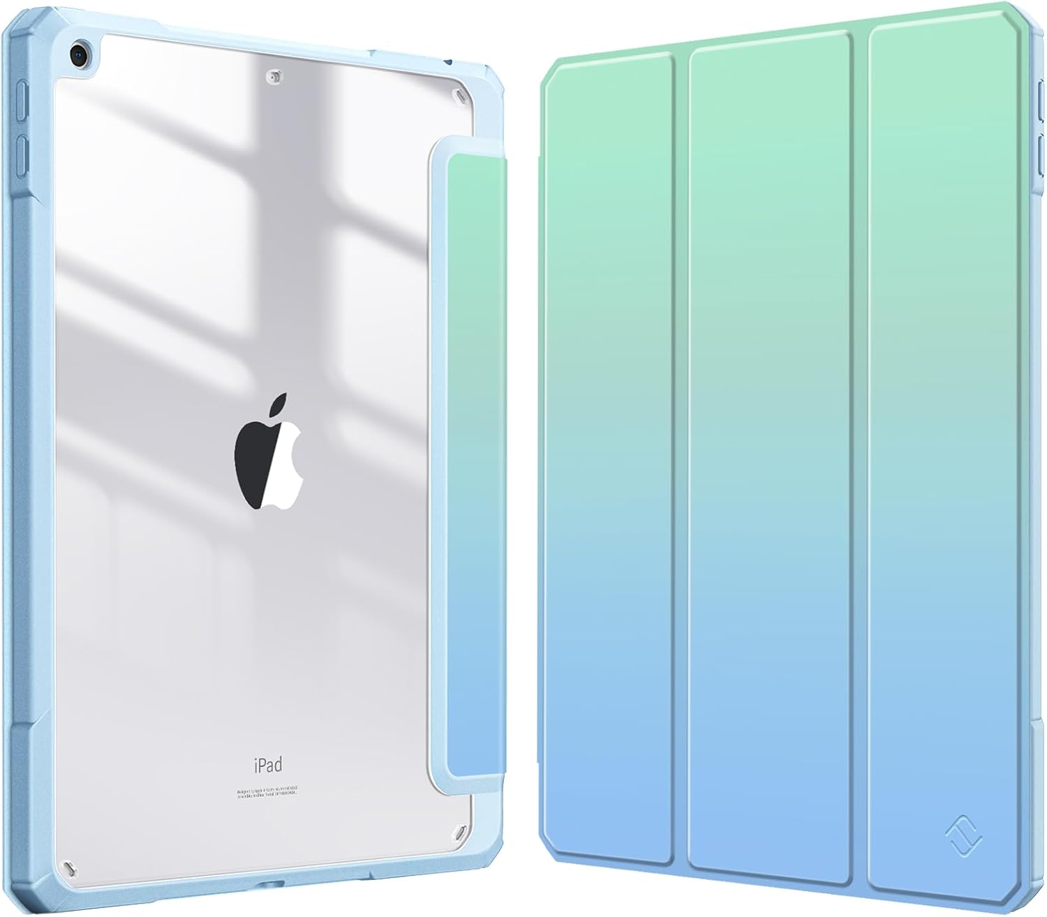 Fintie Hybrid Slim Case for iPad 9th / 8th / 7th Generation (2021/2020 / 2019) 10.2 Inch - [Built-in Pencil Holder] Shockproof Cover with Clear Transparent Back Shell, Black