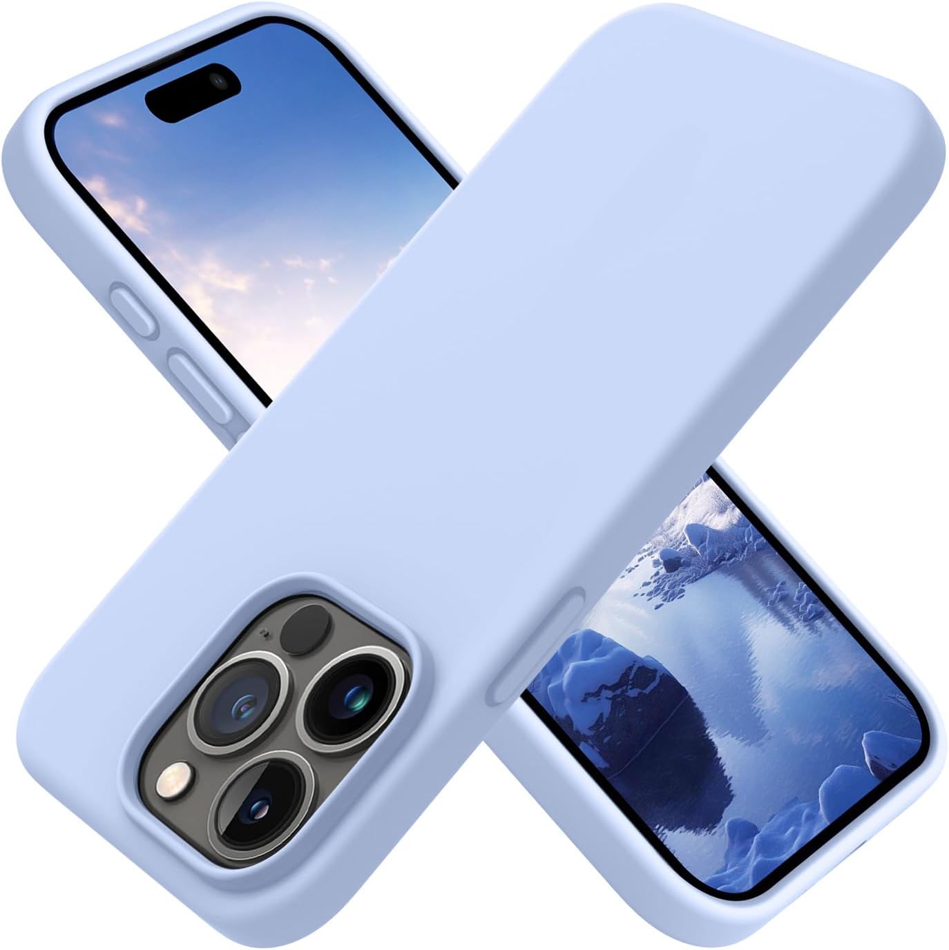 OTOFLY Compatible with iPhone 15 Pro Max Case, Silicone Shockproof Slim Thin Phone Case for iPhone 15 Pro Max (6.7 inch), (Lilac Purple)