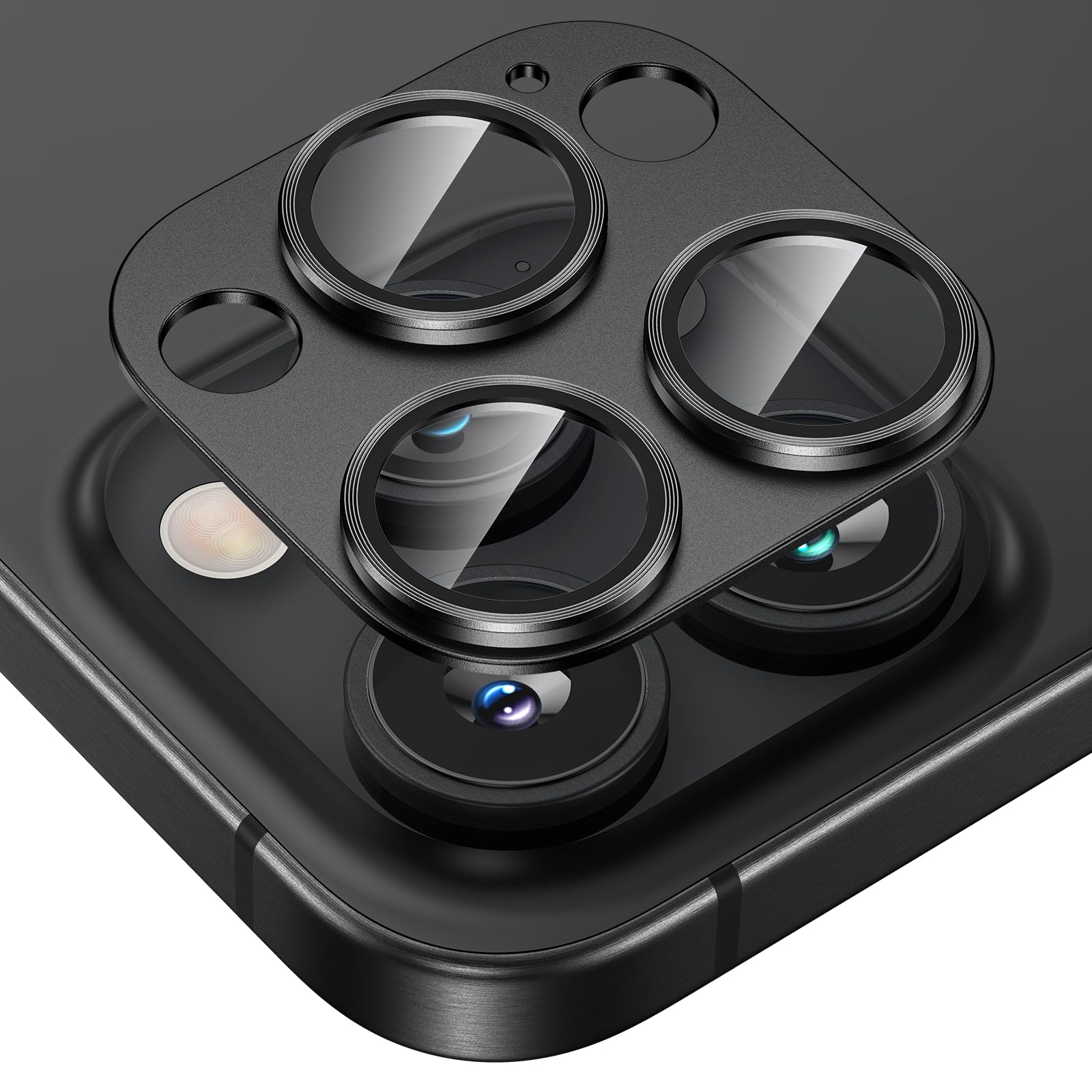 Tensea for iPhone 17 Pro Max Camera Lens Protector, Metal Aluminum Alloy Tempered Glass Cover Camera Screen Protector Accessories, Case Friendly