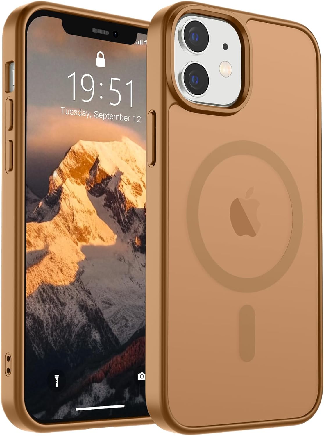 SUPFINE Magnetic for iPhone 14 Case & iPhone 13 Case (Compatible with MagSafe)(Military Grade Drop Protection) Translucent Matte Shockproof Phone Cover,Black