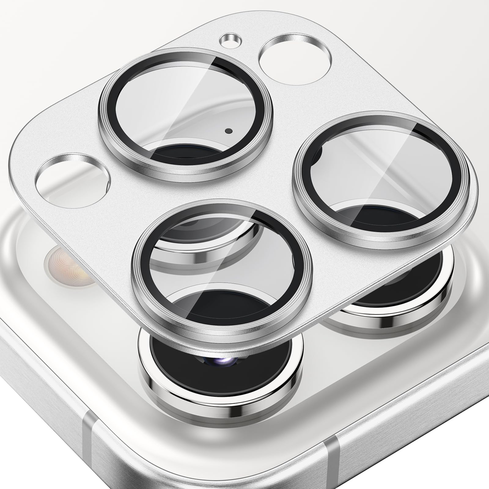 Tensea for iPhone 17 Pro Max Camera Lens Protector, Metal Aluminum Alloy Tempered Glass Cover Camera Screen Protector Accessories, Case Friendly