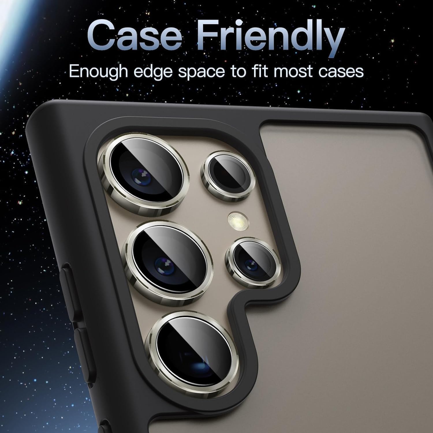 Grabist for Samsung Galaxy S25 Ultra,Camera Lens Protector, 9H Tempered Glass & Ultra-Thin Aluminum Alloy Individual Lens Screen Protective, case friendly Cover for Samsung S25 Ultra (TITANIUM Gray)