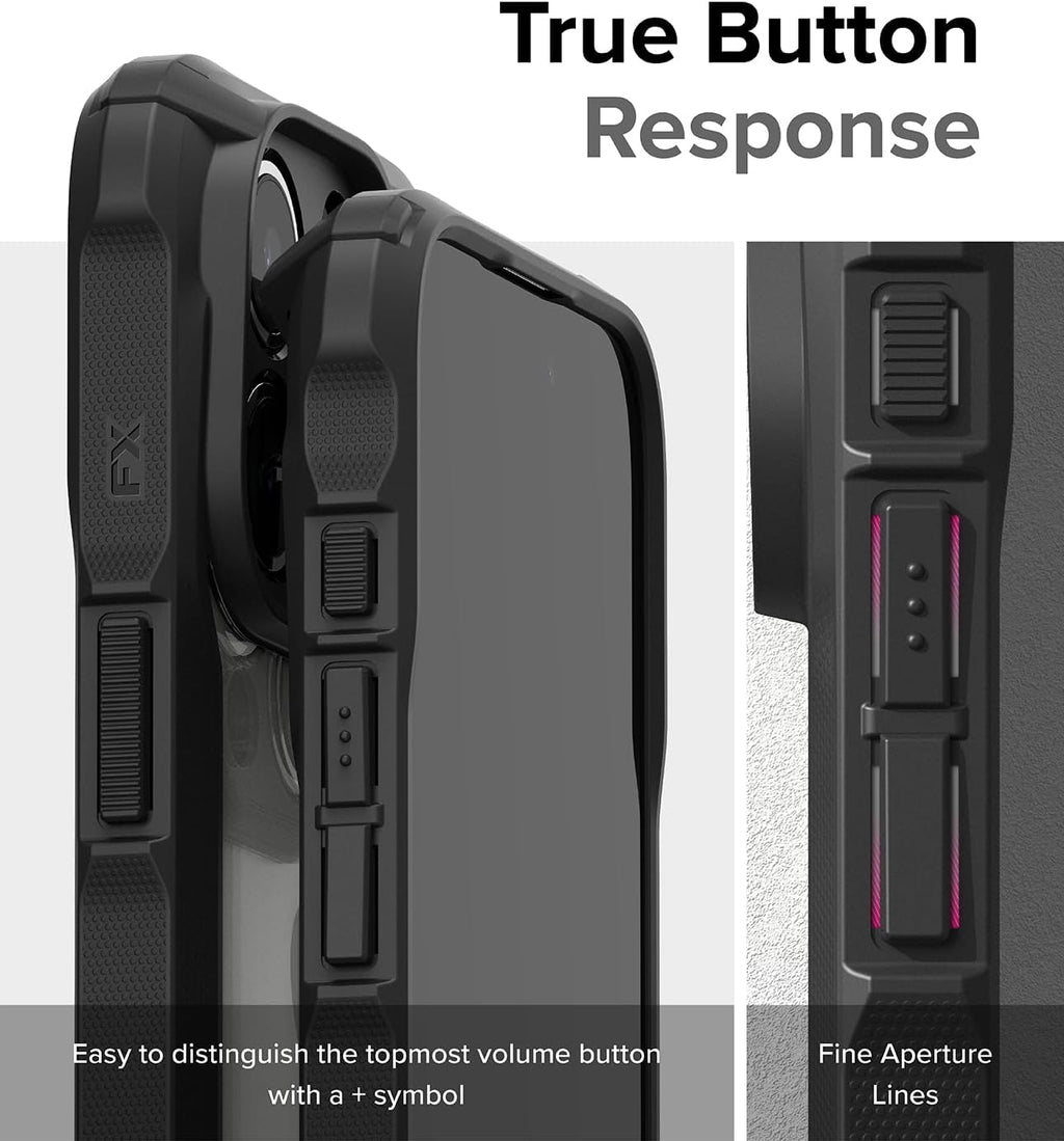 Ringke Fusion-X Case Compatible with iPhone 15 Pro Max 6.7-Inch, [Military-Grade Protection] Advanced Protection PC + TPU Bumper Phone Cover - Black