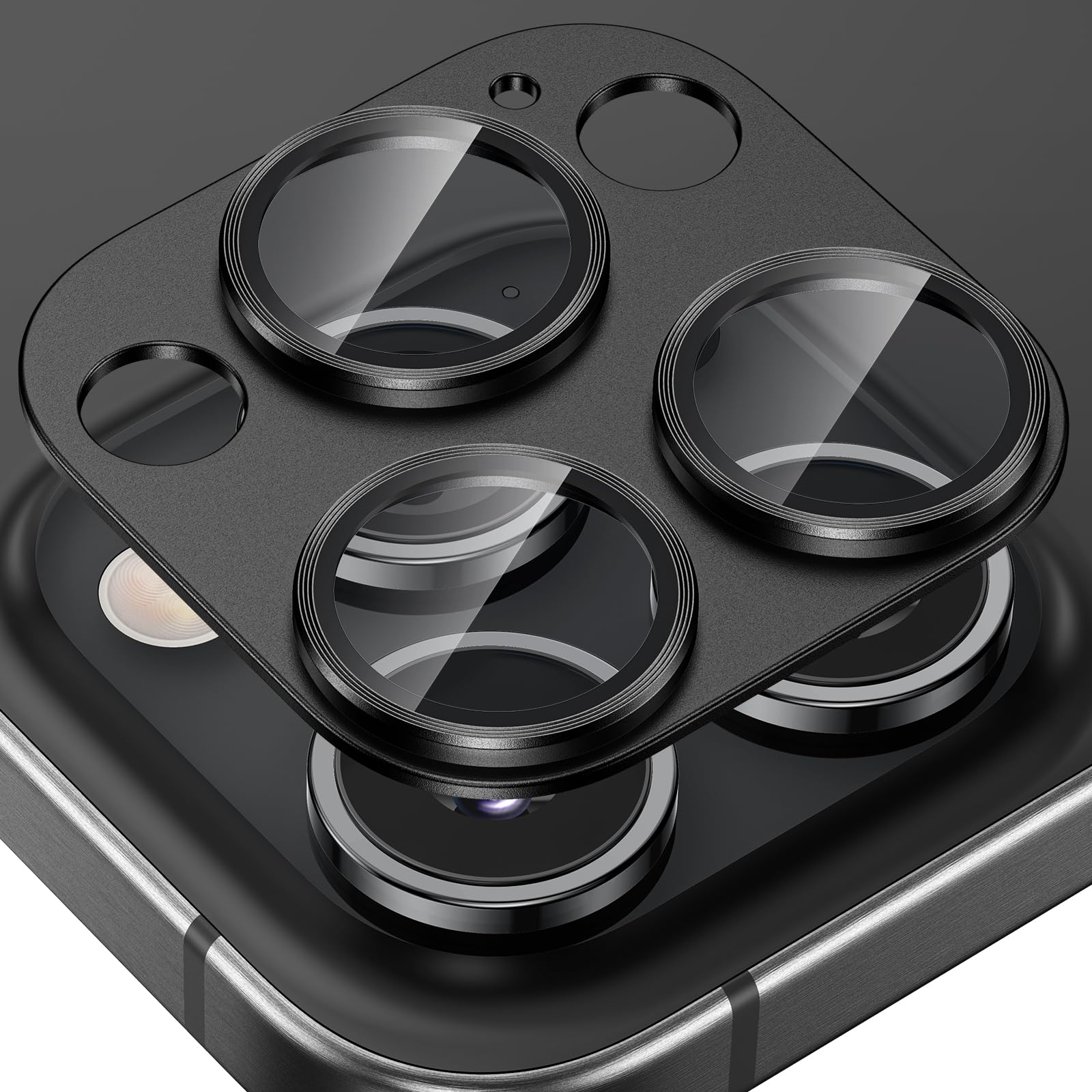 Tensea for iPhone 17 Pro Max Camera Lens Protector, Metal Aluminum Alloy Tempered Glass Cover Camera Screen Protector Accessories, Case Friendly