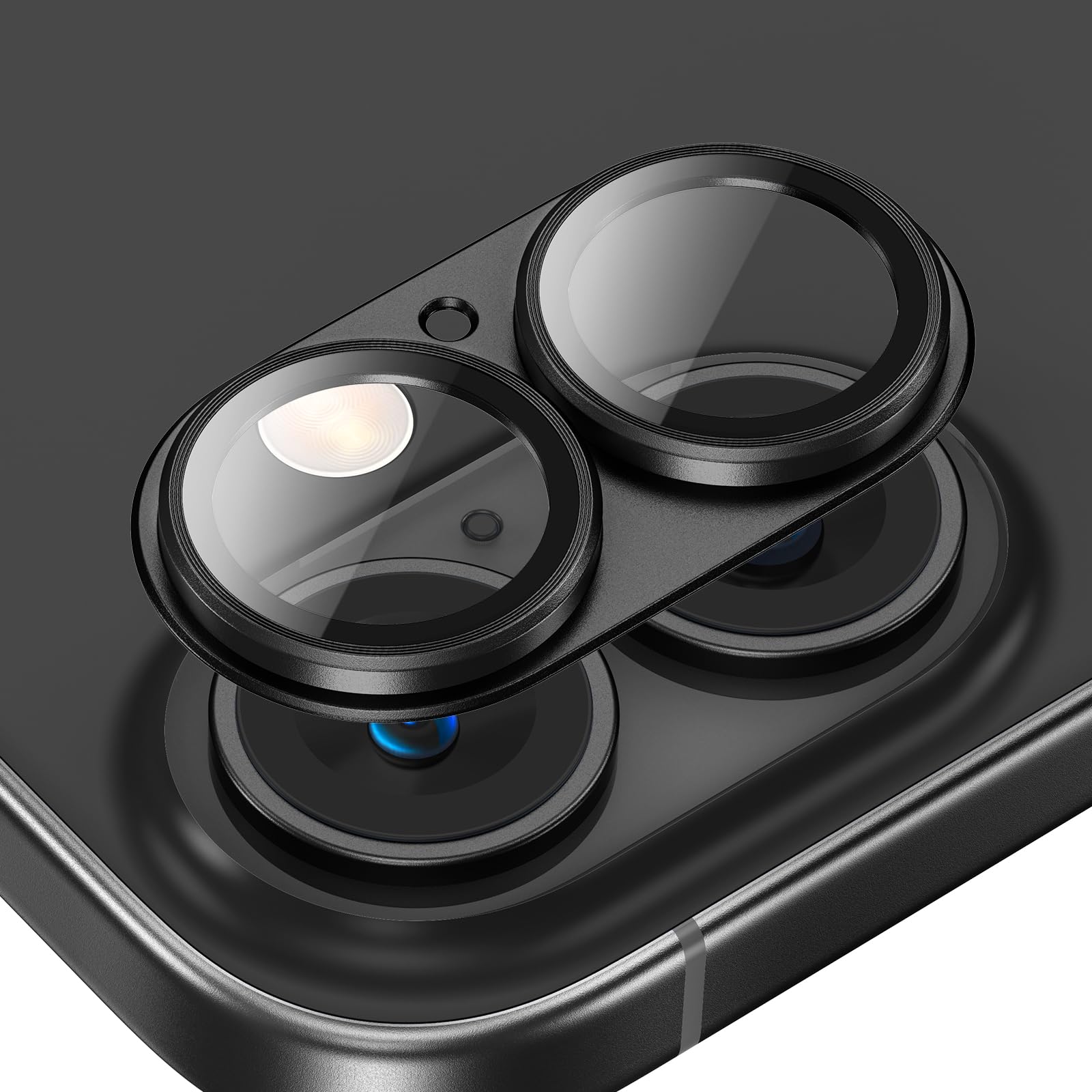 Tensea for iPhone 17 Pro Max Camera Lens Protector, Metal Aluminum Alloy Tempered Glass Cover Camera Screen Protector Accessories, Case Friendly