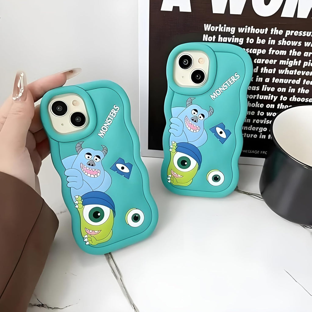 Ecosystem Stylish 3D Cartoon Case Compatible for iPhone 11, All-Round Protection, Anti-Slip, Scratch-Resistant, and Fun Aesthetic Cover (Monst!rs)