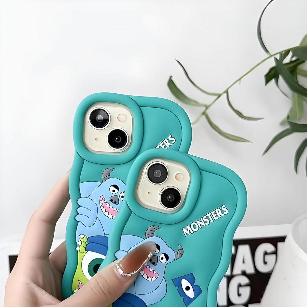 Ecosystem Stylish 3D Cartoon Case Compatible for iPhone 11, All-Round Protection, Anti-Slip, Scratch-Resistant, and Fun Aesthetic Cover (Monst!rs)