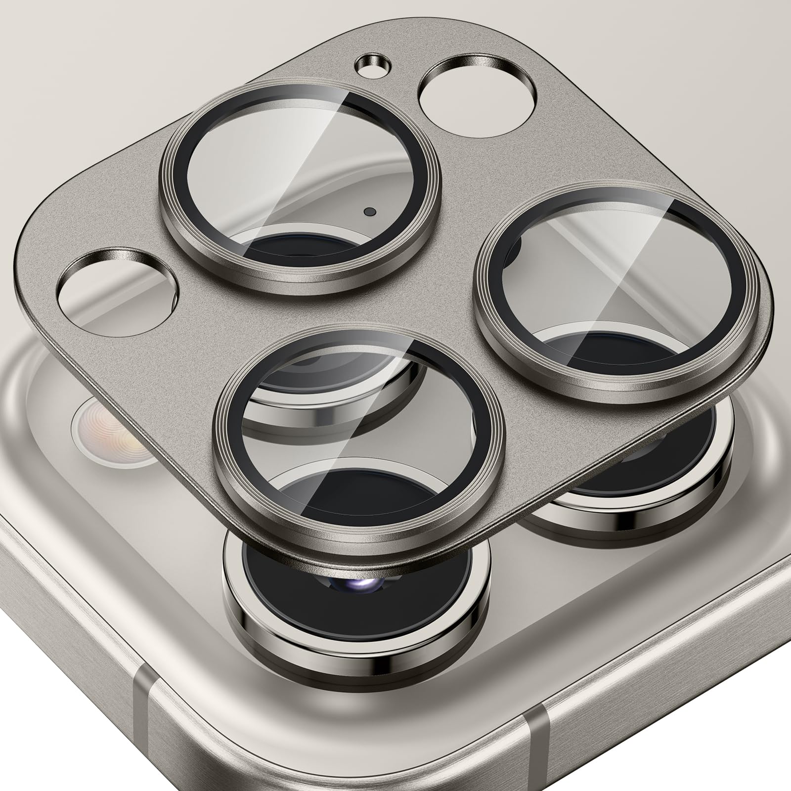 Tensea for iPhone 17 Pro Max Camera Lens Protector, Metal Aluminum Alloy Tempered Glass Cover Camera Screen Protector Accessories, Case Friendly