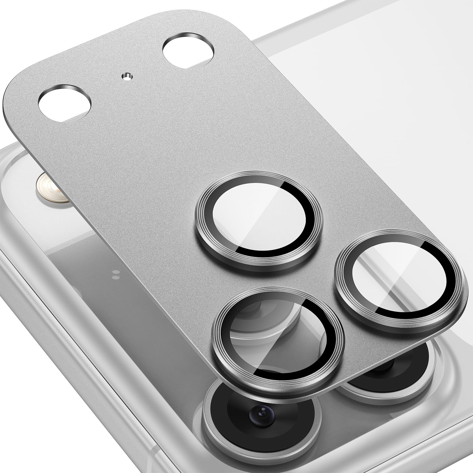 Tensea for iPhone 17 Pro Max Camera Lens Protector, Metal Aluminum Alloy Tempered Glass Cover Camera Screen Protector Accessories, Case Friendly