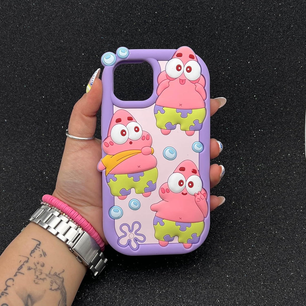 Fekra Silicone Case 3D Cartoon Soft Cover For iPhone 15 Pro max| 15 Pro| 15| 14 Pro Max| 14 Pro| 14/13 | 13 Pro max| 13 Pro| 12 Pro max | 11 Pro max| 11 Drop-proof (patrick Lilic, iPhone 12 Pro max)
