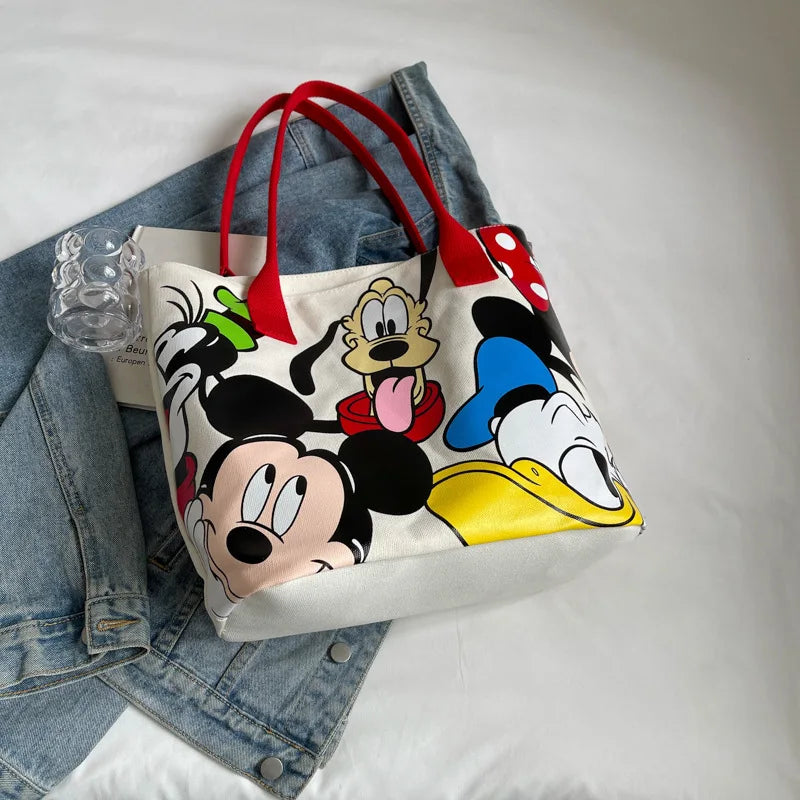 Mickey Snoopy Large Capacity Handbag, Leisure Multi functional Shoulder Bag, Commuter Tote Bag, Lightweight Mommy Bag