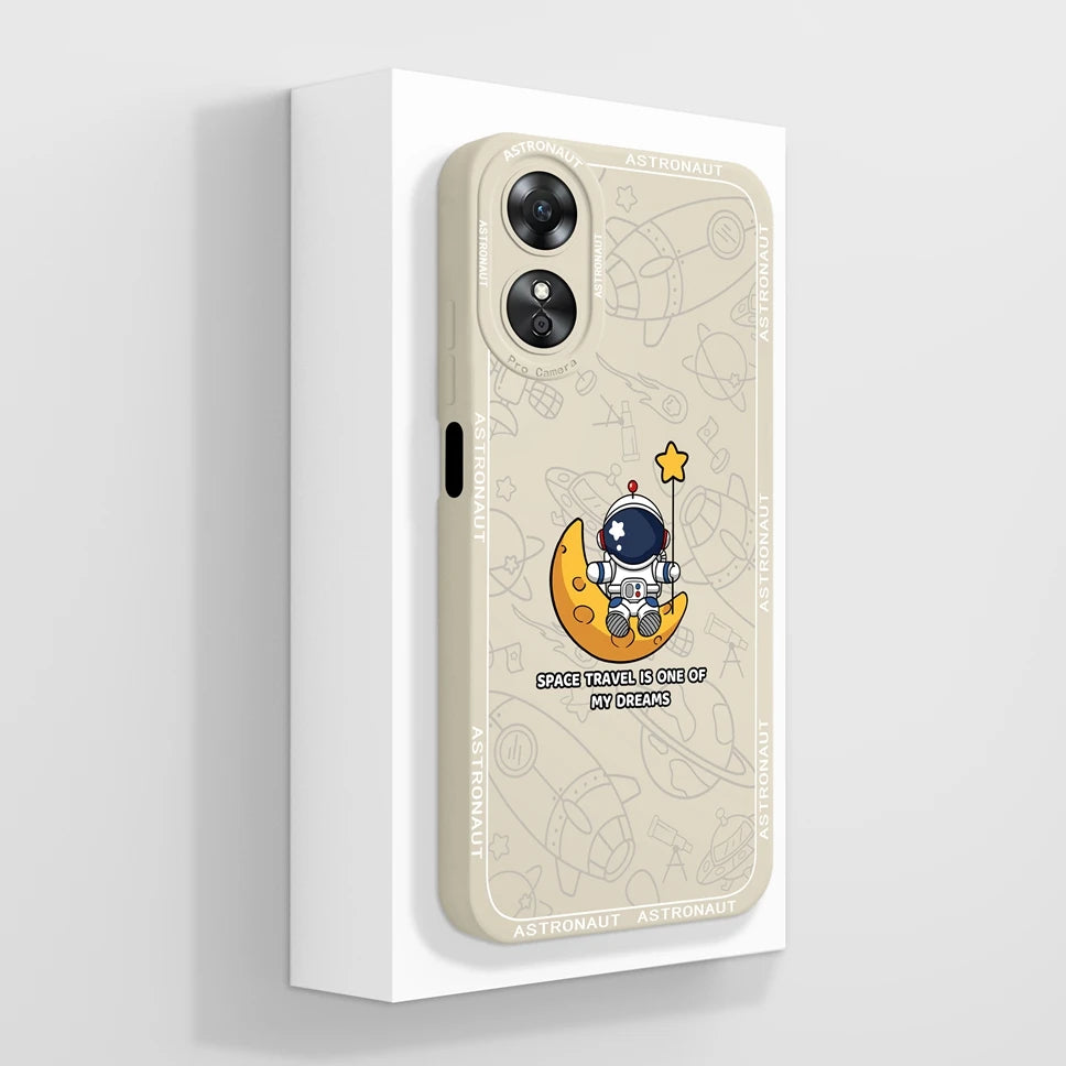 Phone Case For Oppo A17 A17K K 4G Pretty Flowers Smooth Liquid Silicone Back Cover For OppoA17K Oppo A 17 K Fundas Shell Coque