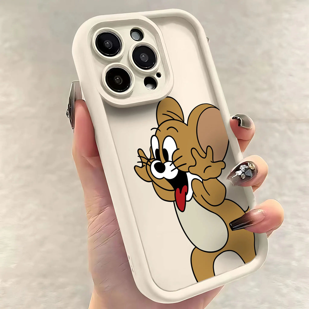 Cartoon Cute Toms Jerrys Phone Case for iPhone 16 15 14 13 12 11 Pro Max Mini XR XS X 7 8 6 6s Plus Soft TPU Back Cover