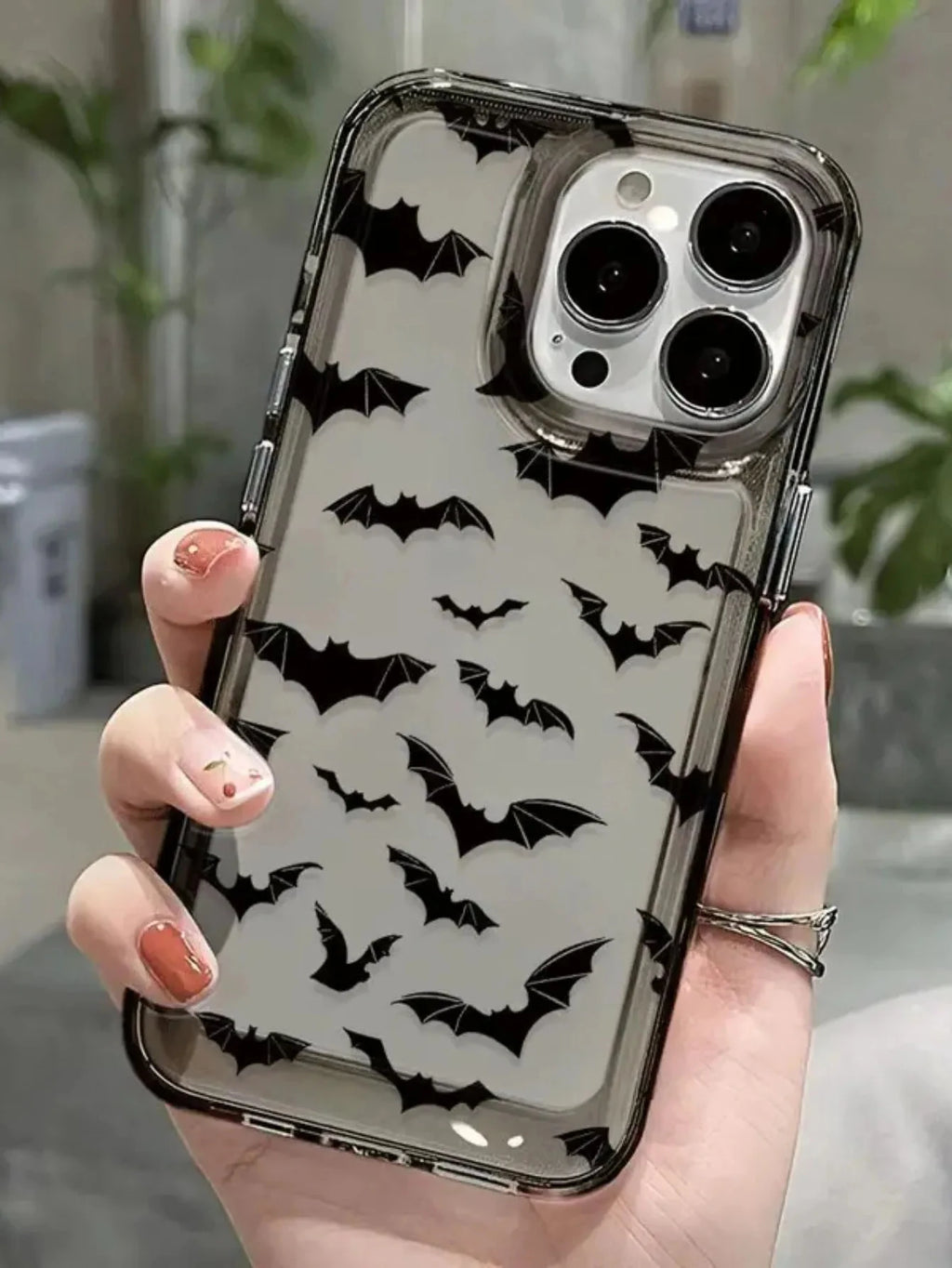 Black Bat With  iPhone Case For iPhone 14 13 11 15 Pro Max 12 Mini XS XR X 8 7 Plus SE 2022 14Pro 13Pro Matte Soft Cover