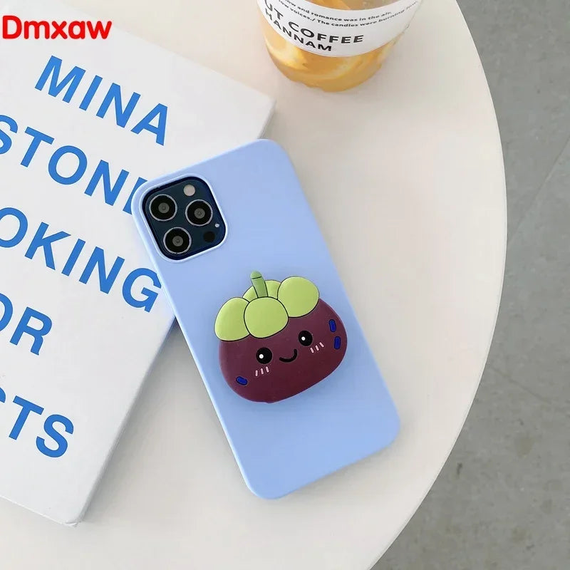 3D Luxury Cartoon fruit Holder Cover for Samsung Galaxy J7 J5 Pro 2017 A7 A5 2017 J7 2015 J3 2016 J2 Grand Prime Case +Holder