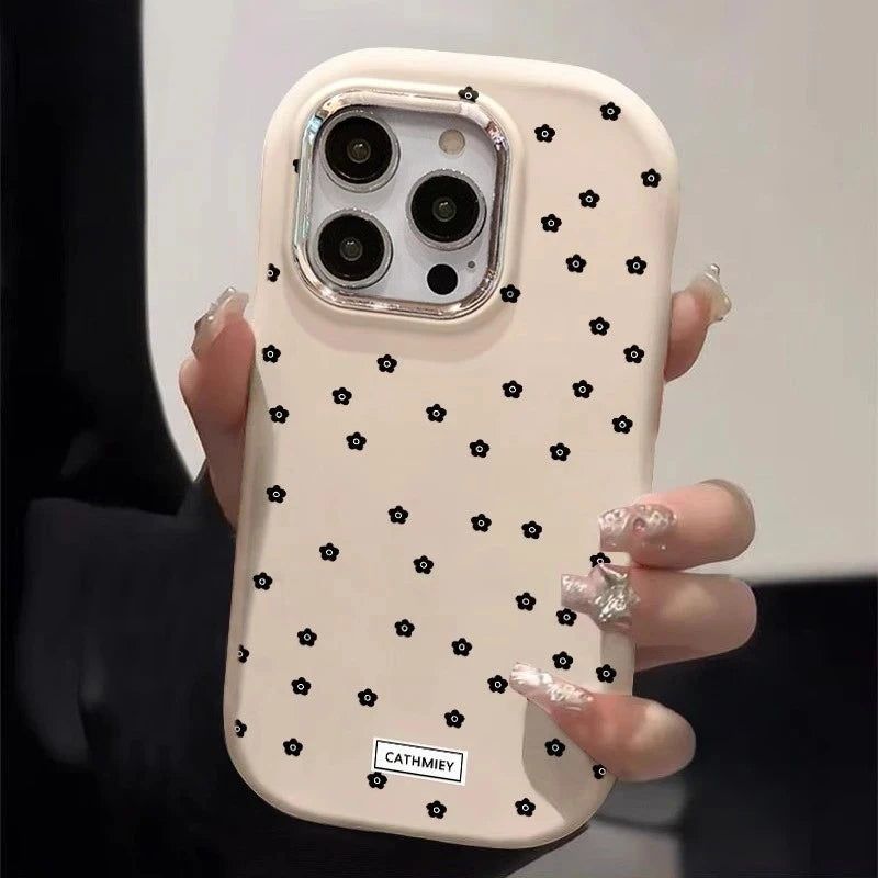 For Vivo V50 V30 Pro Y29 Y29s Y04 V29E V29 Lite X25 V25E X80 Lite Phone Case Color Matte Small Floral Soft Cover