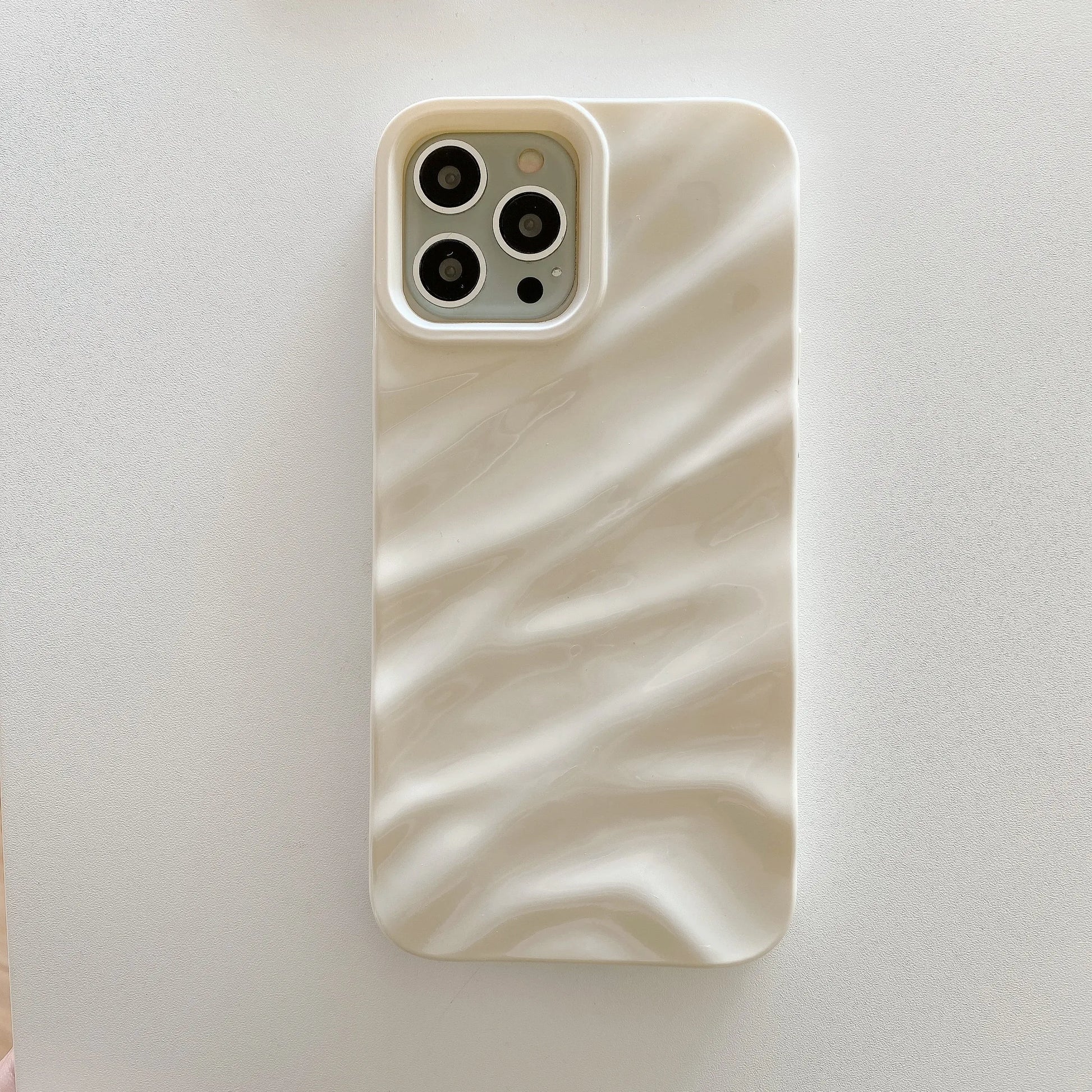 Luxury Plating 3D Wavy Texture Soft Phone Case For iPhone 16 15 14 Plus 13 12 11 Pro XS Max XR Protection Bumper Shockproof Capa