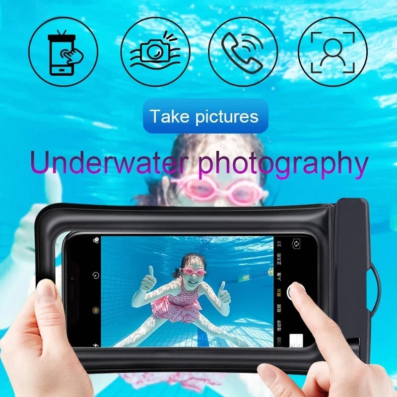 IP68 Universal Waterproof Phone Cases Bag For iPhone 16 15 14 13 12 11 Pro Max X Xiaomi Samsung S24 Ultra Swim Cover Accessories