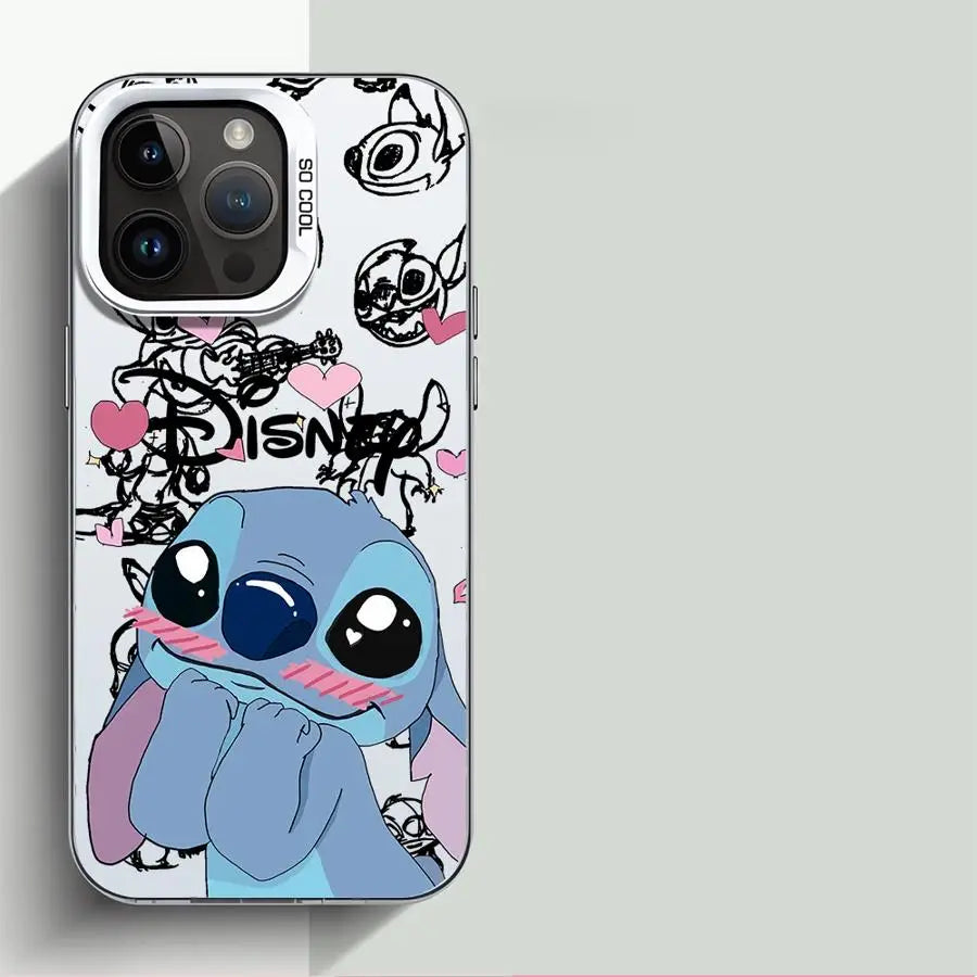 Disney Cartoon Stitch Phone Case for iPhone 12 Pro 16 15 Plus XR 13 XS Max 14 Pro X 11 Pro Max 11 Pro TPU Back Soft Cover