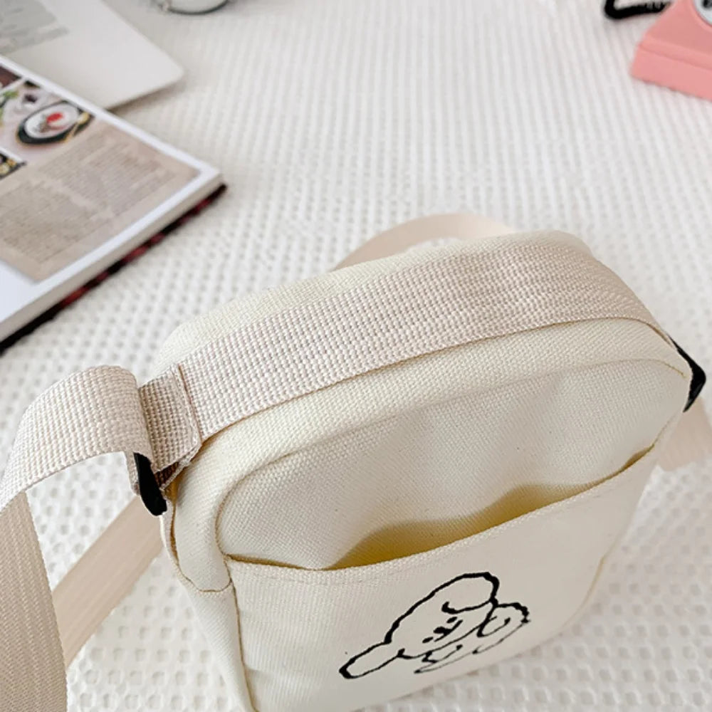 Canvas Bag Ins Japanese Harajuku Cute Cat Bag Ulzzang Girl Messenger Bag