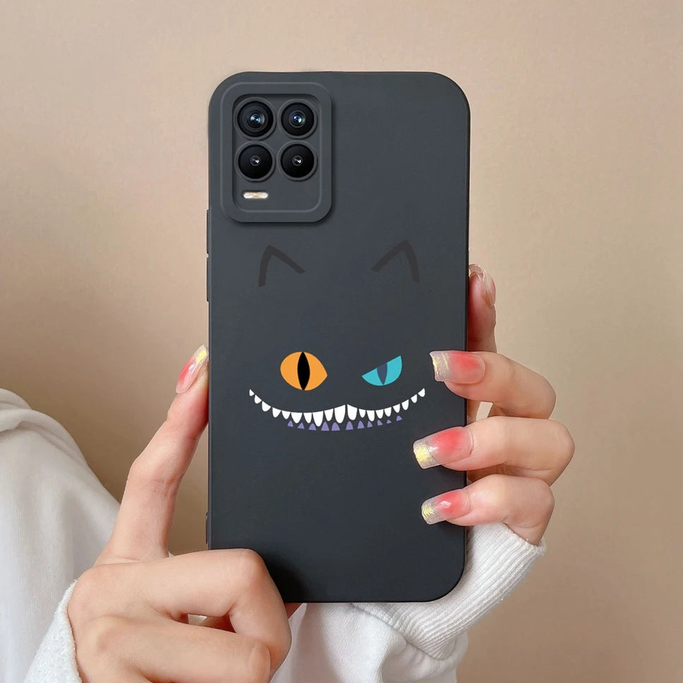 Cases For Realme 8 Pro 4G Shell Lovely Cartoon Astronaut Pattern Soft Liquid Silicone Phone Covers For Realme8 8Pro Fundas Coque