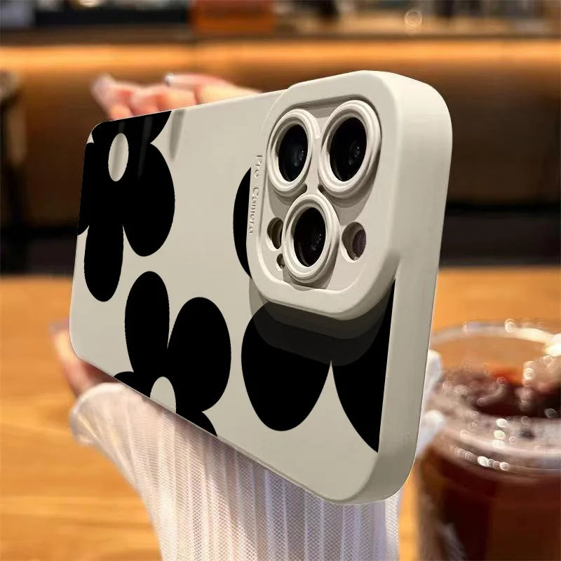 Daisy Floral Phone Case For iPhone 17 16 15 14 Pro Max 13 12 11 XS X XR 7 8 Plus 16E Shoockproof Soft TPU Silicone Bumper Cover