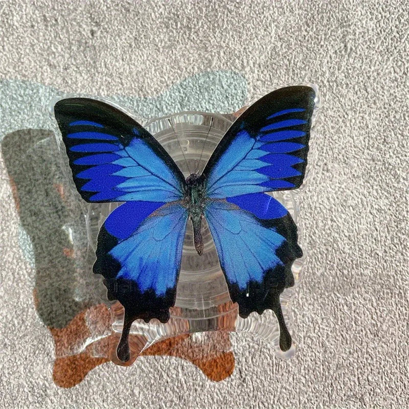 Acrylic Butterfly Phone Stand Socket Holder Grip Trendy mobile phone accessories Applicable For Apple Huawei Xiaomi Samsung case