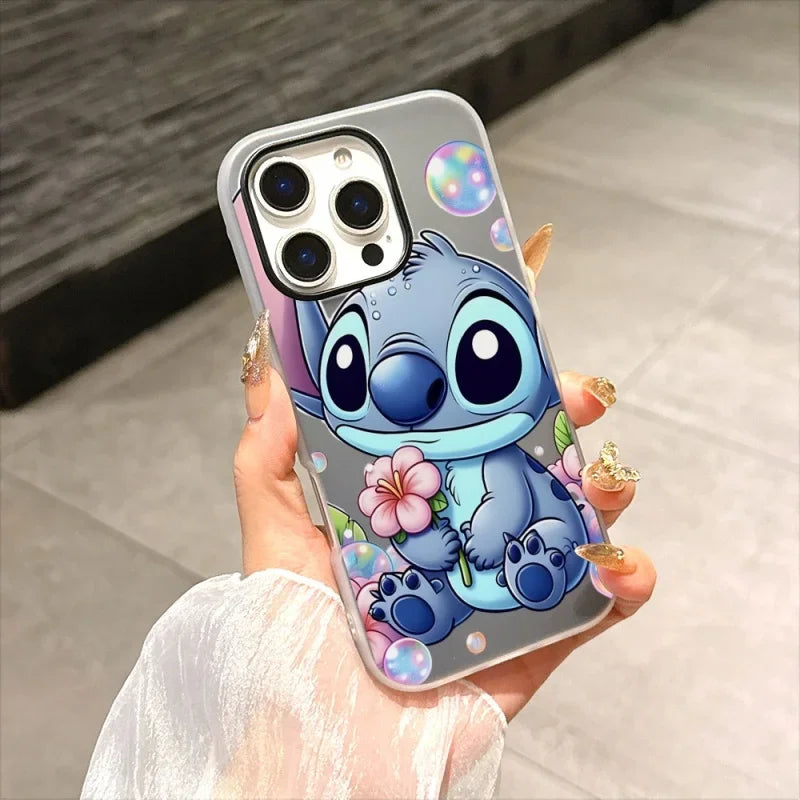 Bubble Flower Stitch Phone Case For IPhone 17 16 15 14 13 12 11 Pro Max Plus Air Casing Color Jelly Silicone Bumper 2 In 1 Cover